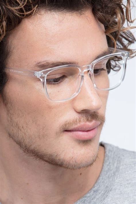 clear frame glasses men's designer.